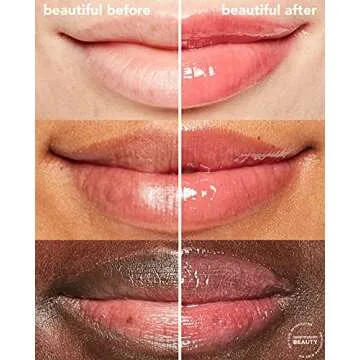 TULA Skin Care Lip SOS - Lip Treatment Balm that Plumps, Smooths & Hydrates lips with a Glossy Tint, Strawberry Flush, 0.28 oz.