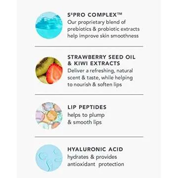 TULA Skin Care Lip SOS - Lip Treatment Balm that Plumps, Smooths & Hydrates lips with a Glossy Tint, Strawberry Flush, 0.28 oz.