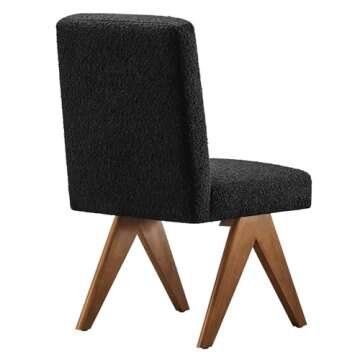 Modway Lyra Boucle Fabric Dining Side Chairs - Set of 2