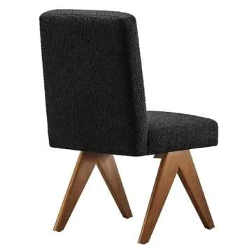 Modway Lyra Boucle Fabric Dining Side Chairs - Set of 2