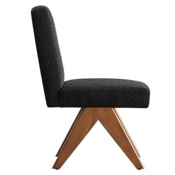 Modway Lyra Boucle Fabric Dining Side Chairs - Set of 2