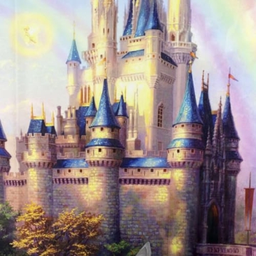 HVEST Castle Tapestry Trees and River in Fantasy Forest Wall Hanging Fairy Tale Tapestries for Kids Bedroom Living Room Dorm Party Wall Decor,60Wx40H inches