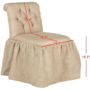 Safavieh Mercer Collection Allie Taupe Vanity Chair