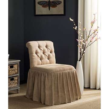 Safavieh Mercer Collection Allie Taupe Vanity Chair