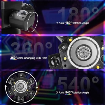 Sklydron Moving Head DJ Lights with Kaleidoscope Effects