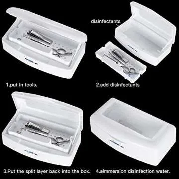 Machine-Ya Plastic Sterilizing Tray,sterilization box,nail art tool sterilizer tray, Sterilizer Tray Box Nail Art Salon Sterilizing Too（white）