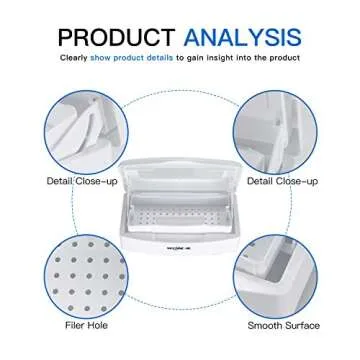 Machine-Ya Plastic Sterilizing Tray,sterilization box,nail art tool sterilizer tray, Sterilizer Tray Box Nail Art Salon Sterilizing Too（white）