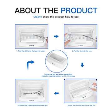 Machine-Ya Plastic Sterilizing Tray,sterilization box,nail art tool sterilizer tray, Sterilizer Tray Box Nail Art Salon Sterilizing Too（white）