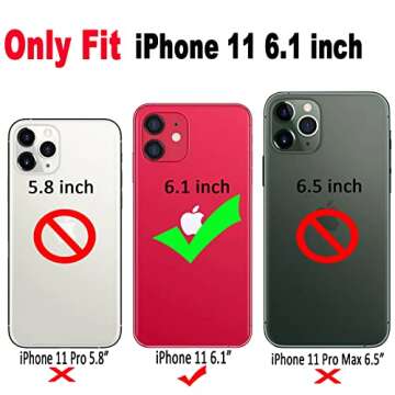 Qokey Compatible with iPhone 11 Case,Marble Case Cute Fashion Design for Men Women Girls with 360 De...