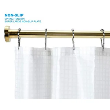 Elegant BRIOFOX Gold Shower Curtain Rod for All Bathrooms