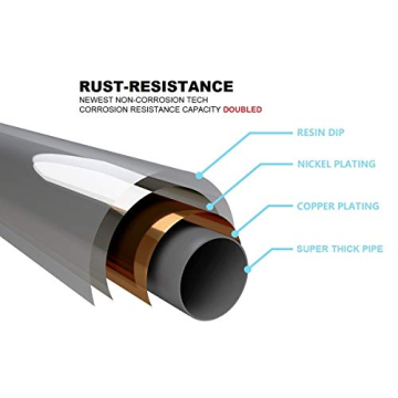 Elegant BRIOFOX Gold Shower Curtain Rod for All Bathrooms