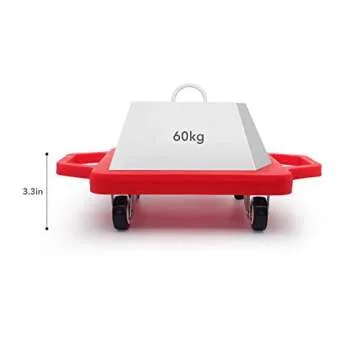 Kids Sitting Scooter Board with Universal Wheels Safety Plastic Scooter for Kids Ages 6-12 Manual Sport Scooters with Handles for Gym Class (Red)