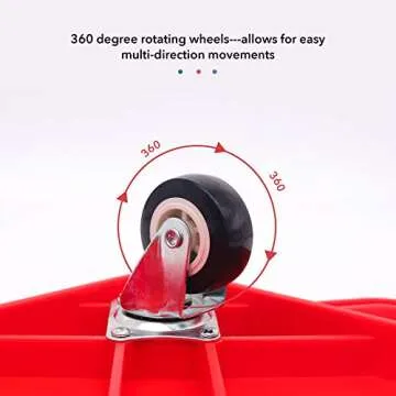 Kids Sitting Scooter Board with Universal Wheels Safety Plastic Scooter for Kids Ages 6-12 Manual Sport Scooters with Handles for Gym Class (Red)