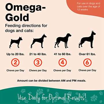 NaturVet Omega-Gold Plus Salmon Oil for Dogs & Cats | 180 Soft Chews