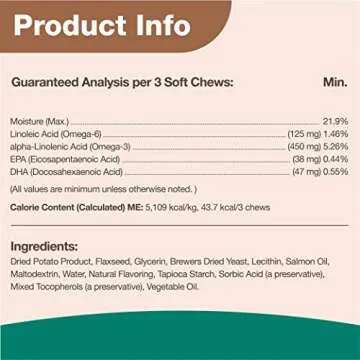 NaturVet Omega-Gold Plus Salmon Oil Soft Chews for Pets