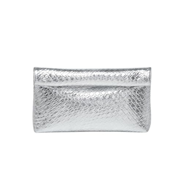 Floerns Women's Square Handbag - Elegant Evening Clutch Purse in Silver