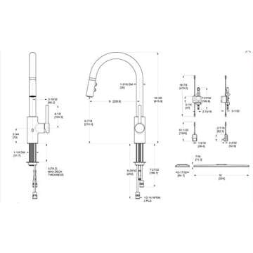 Pfister Stellen Touchless Kitchen Faucet with Pull-Down Sprayer – Stainless Steel Finish LG529ESAS