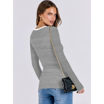 ANRABESS Long Sleeve Slim Fit Tops for Women 2025