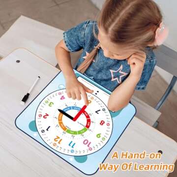 Magnetic Dry Erase Teaching Clock for Kids 12" Large