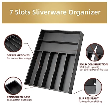 Shop the Besilord Bamboo Silverware Organizer for Your Kitchen