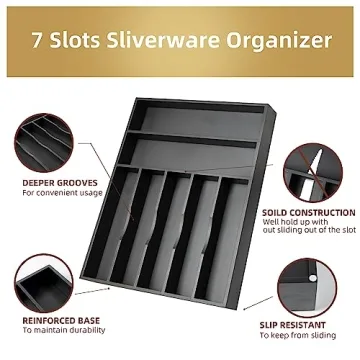 Shop the Besilord Bamboo Silverware Organizer for Your Kitchen