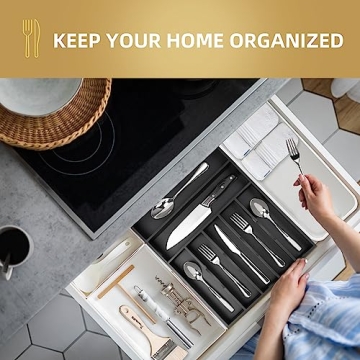 Shop the Besilord Bamboo Silverware Organizer for Your Kitchen