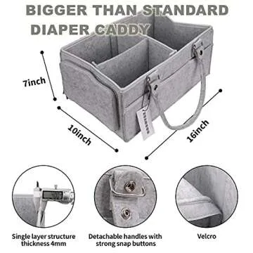 XUANGUO Portable Baby Diaper Caddy - Stylish & Functional