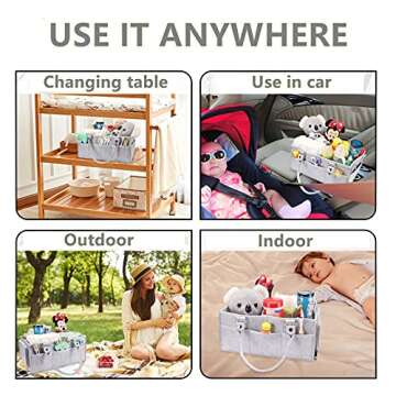 XUANGUO Portable Baby Diaper Caddy - Stylish & Functional