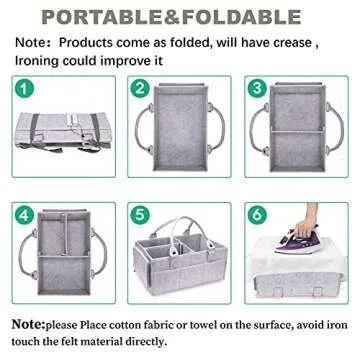 XUANGUO Portable Baby Diaper Caddy - Stylish & Functional