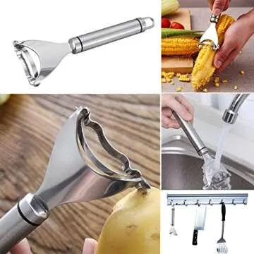 Corn Peeler for Corn On The Cob, Corn Peeler - Removes Kernels From Corn Cobs In Seconds, Corn On The Cob Remover (Set of 1)