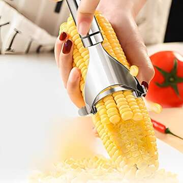 Corn Peeler for Corn On The Cob, Corn Peeler - Removes Kernels From Corn Cobs In Seconds, Corn On The Cob Remover (Set of 1)