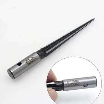 Joyangy 1/8" - 1/2" (3-13mm) Tapered Reamer Tool, T Handle Reamer with 6 Fluted Chamfer, 45# Steel and 1/4" Hex Shank Chamfer Reaming Tool for Guitar Bridge Pin Hole and Luthier Tool