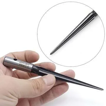 Joyangy 1/8" - 1/2" (3-13mm) Tapered Reamer Tool, T Handle Reamer with 6 Fluted Chamfer, 45# Steel and 1/4" Hex Shank Chamfer Reaming Tool for Guitar Bridge Pin Hole and Luthier Tool