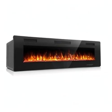 60" Electric Fireplace Multicolor Flame Remote Control Heater