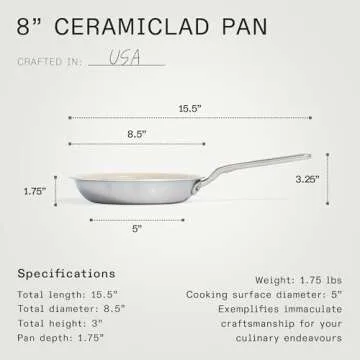 Made In 8-Inch Nonstick Ceramic Frying Pan for Healthy Cooking