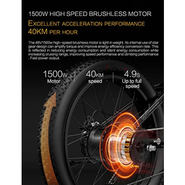 Bezior X Plus Electric Bike - 1500W Motor and Removable Battery