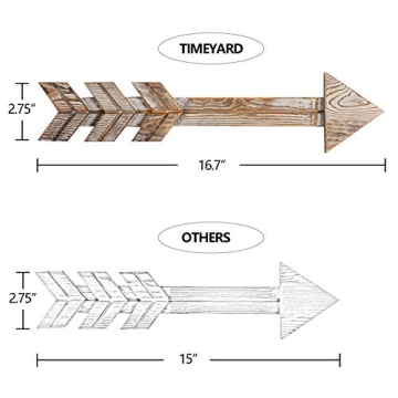TIMEYARD Rustic Wood Arrow Decor Set Stylish Wall Hanging