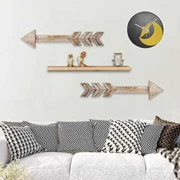TIMEYARD Rustic Wood Arrow Decor Set Stylish Wall Hanging