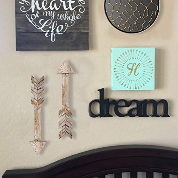 TIMEYARD Rustic Wood Arrow Decor Set Stylish Wall Hanging