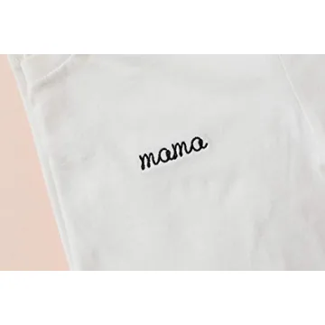 Mama Embroidered White T Shirt for Stylish Moms