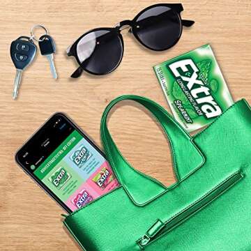 EXTRA Spearmint Sugar Free Chewing Gum, 3 Packs of 15 Pieces (45 Total Pieces)