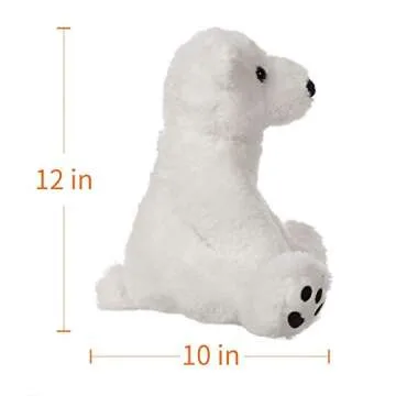 Apricot Lamb Toys Plush White Polar Bear Stuffed Animal Soft Cuddly Perfect for Child （Medium ，1...