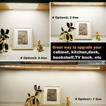 WOBANE Under Cabinet Lighting Kit for Home Illumination