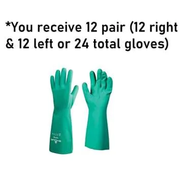 SHOWA 727-07 Nitrile Chemical Gloves - 12 Pairs Small