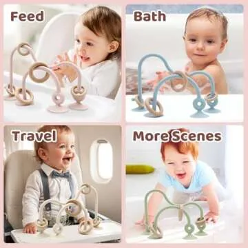 Baby High Chair Suction Toys Teething Silicone Teether