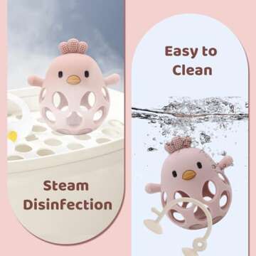 Baby High Chair Suction Toys Teething Silicone Teether