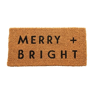 Merry + Bright Coir Doormat by Creative Co-Op