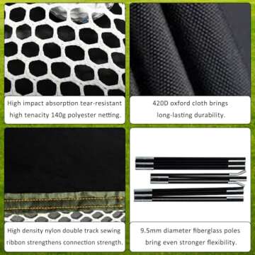 Golf Hitting Practice Nets and Turf Mat Tees for Backyard Driving Gift for Mens Real Indoor Golf Lovers Balls Hitting Driving Nets for Indoor Outdoor Garage Use Golfing Swing Training Impact Cages