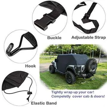 Cab Cover for 2007-2024 Jeep Wrangler - Durable Protection