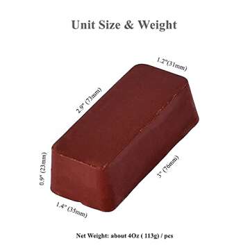 Metal Polishing Buffing Compound Set for Buffing Wheels 24oz 6Pcs (4oz Each) Polish Paste for Aluminum Stainless Steel Jewelry Red Green Black from Course to Fine White Blue Brown Polishing Bar